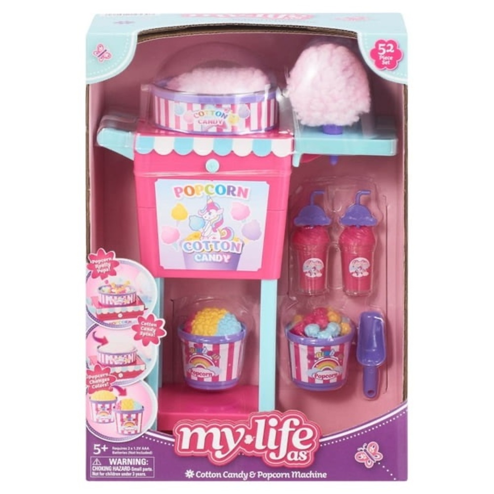 Cotton Candy & Popcorn Machine Playset - Pink